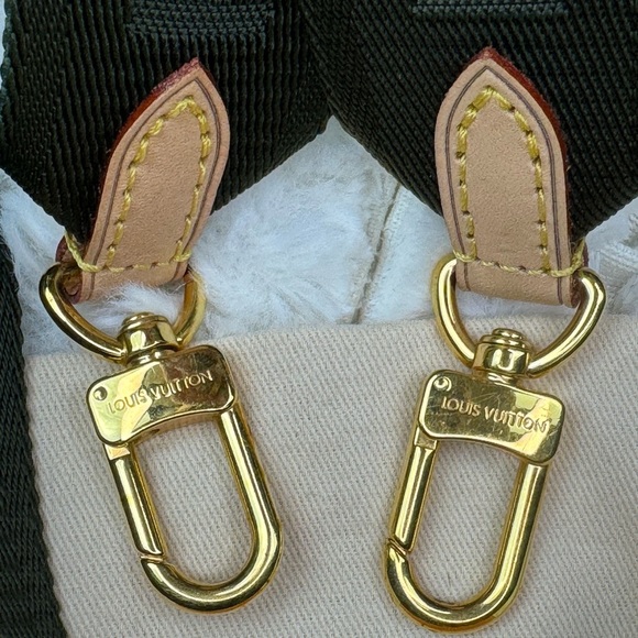 Louis Vuitton Authentic Olive Crossbody Strap with Gold Accents - Picture 8 of 12